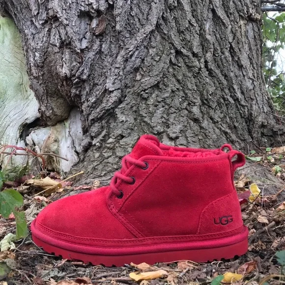 UGG Red Neumel Ankle Boots Size 6 - Picture 7 of 9